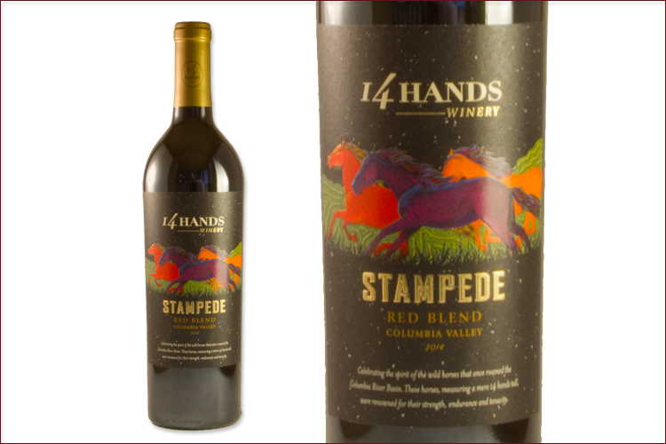 14 Hands Winery 2014 Stampede Red Blend bottle