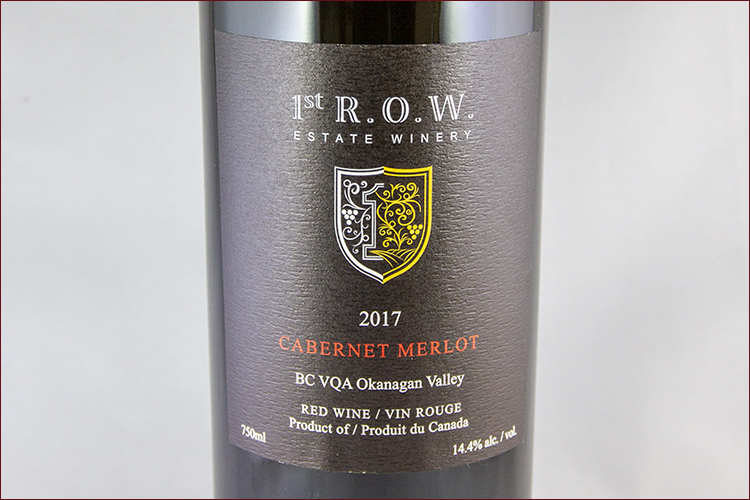 1st R.O.W. Estate Winery 2017 Cabernet Merlot