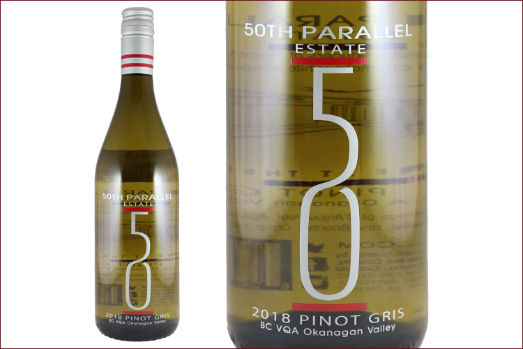 50th Parallel Estate Winery 2018 Pinot Gris bottle