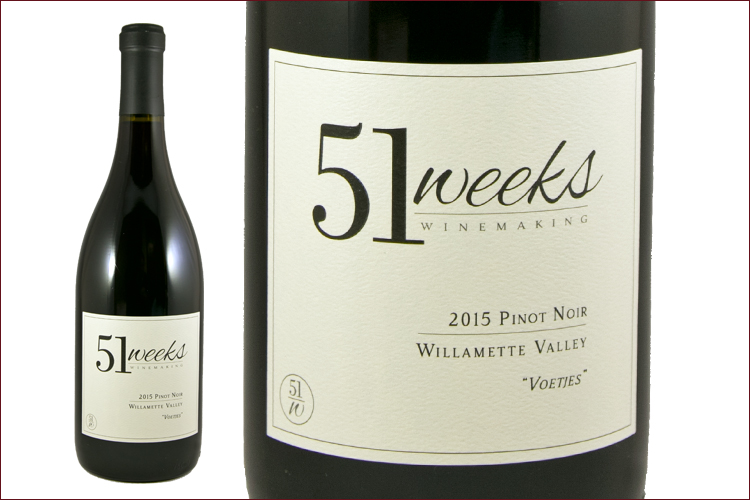 51 Weeks Winemaking 2015 �Voetjes� Pinot Noir wine bottle