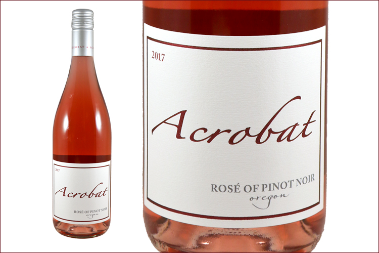 King Estate Winery 2017 Acrobat Rose of Pinot Noir wine bottle