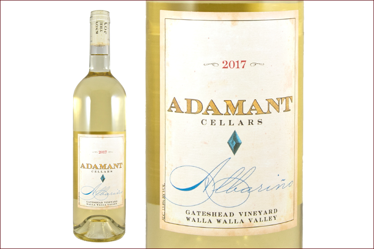 Adamant Cellars 2017 Albarino wine bottle