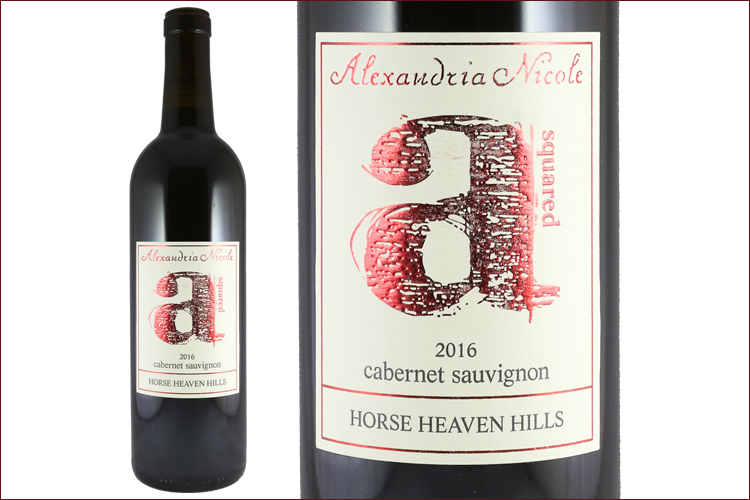 Alexandria Nicole Cellars 2016 A Squared Cabernet Sauvignon bottle