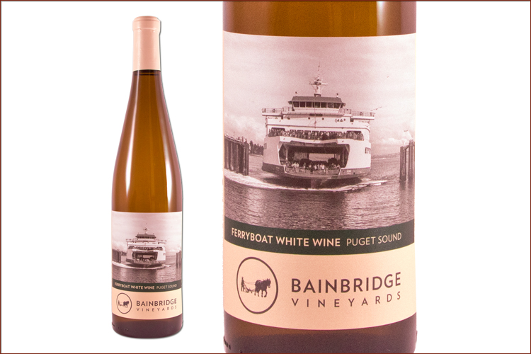 Bainbridge Vineyards Ferryboat White wine bottle