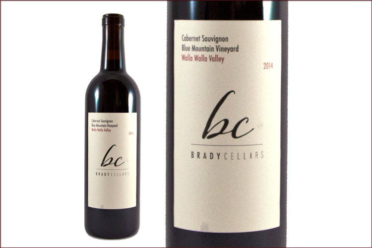 Brady Cellars 2014 Cabernet Sauvignon Blue Mountain Vineyard wine bottle