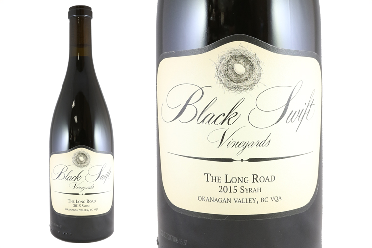 Black Swift Vineyards 2015 The Long Road Syrah bottle