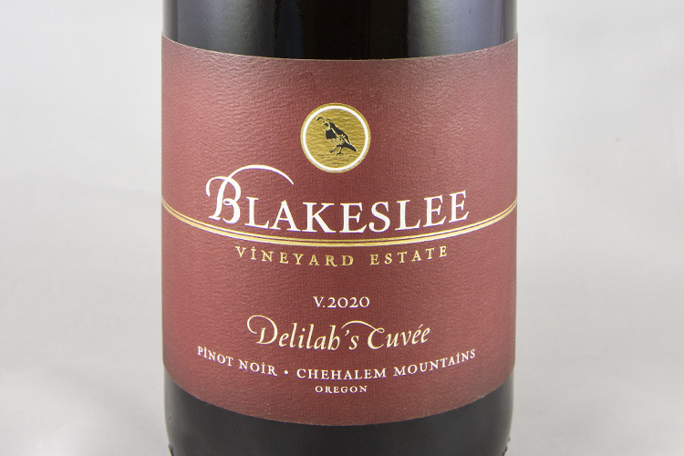 Blakeslee Vineyard Estate 2020 Delilah's Cuvee Pinot Noir