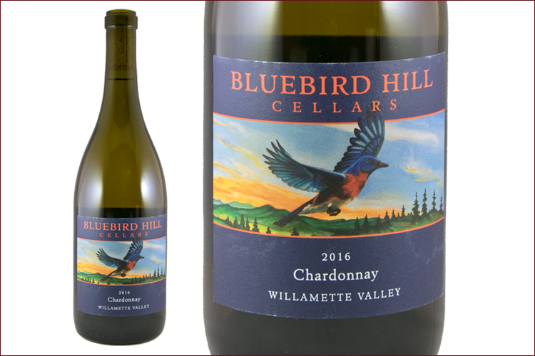Bluebird Hill Cellars 2016 Chardonnay wine bottle