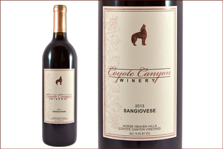 Coyote Canyon Winery 2013 Sangiovese wine bottle