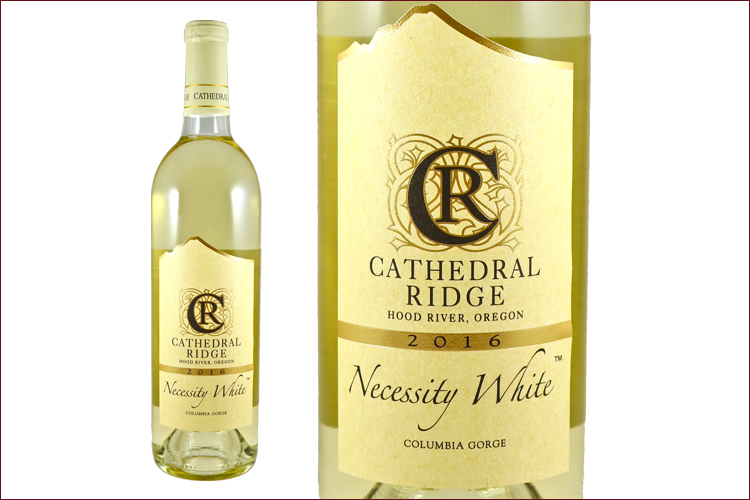 Cathedral Ridge 2016 Necessity White wine bottle
