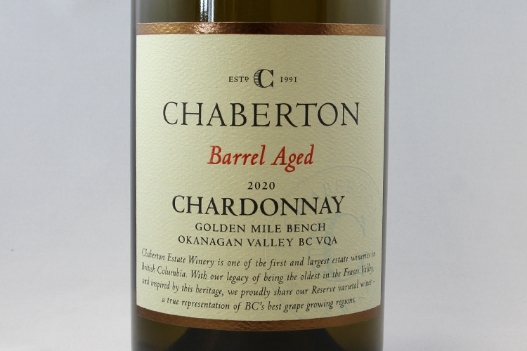 Chaberton Estate Winery 2020 Barrel Aged Chardonnay