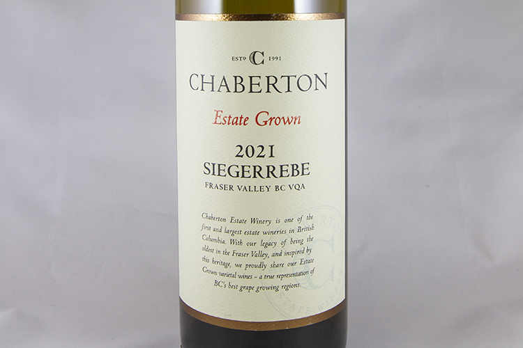 Chaberton Estate Winery 2021 Estate Grown Siegerrebe