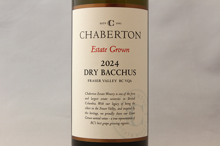 Chaberton Estate Winery 2024 Estate Grown Dry Bacchus