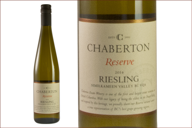 Chaberton Estate Winery 2014 Reserve Riesling wine bottle