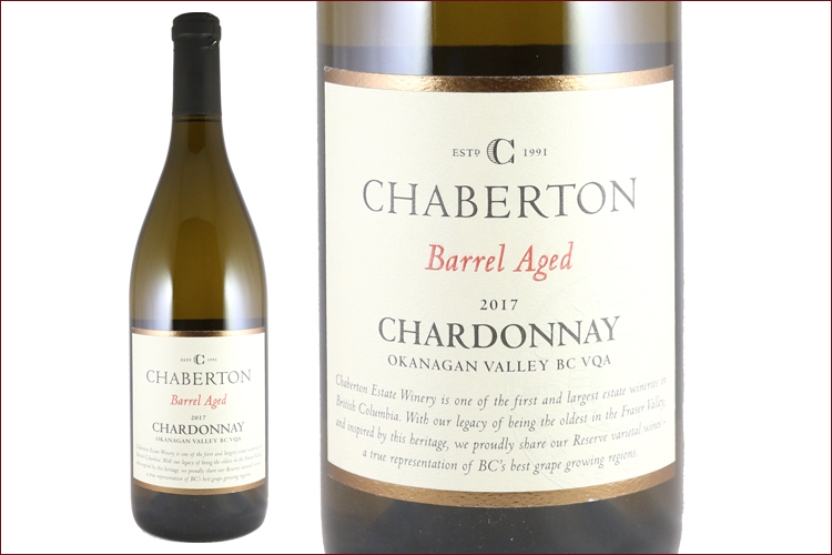 Chaberton Estate Winery 2017 Barrel Aged Chardonnay bottle