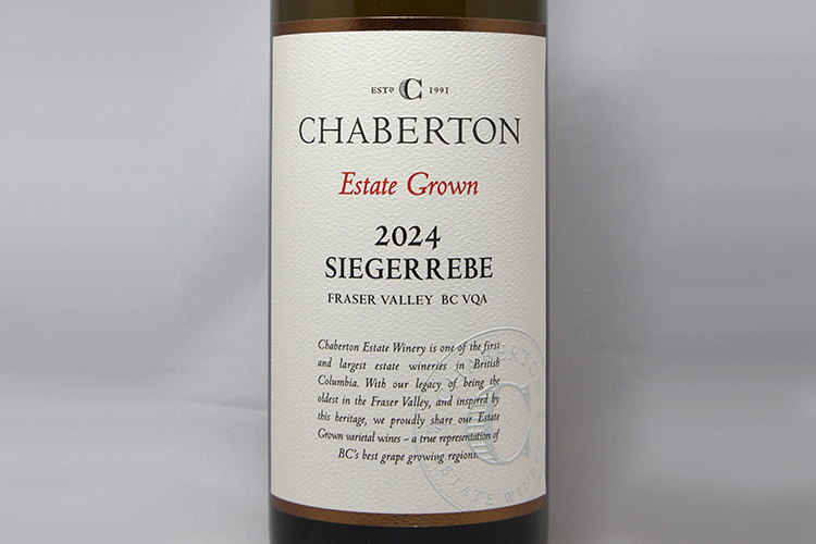 Chaberton Estate Winery 2024 Grown Siegerrebe