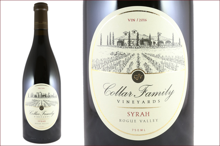 Collar Family Vineyards 2016 Syrah bottle