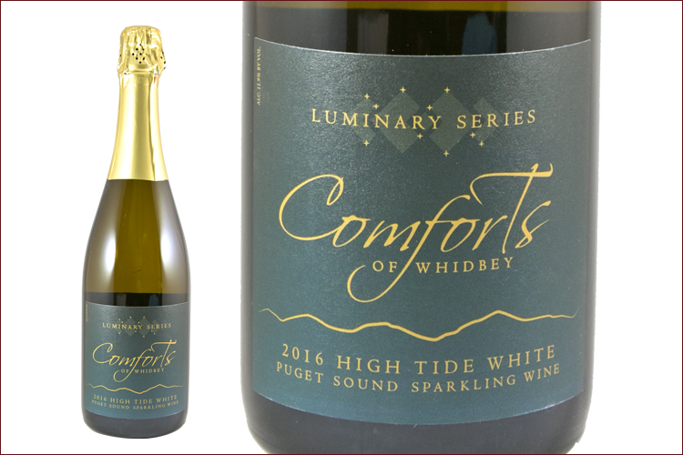 Comforts of Whidbey 2016 Sparkling High Tide White wine bottle