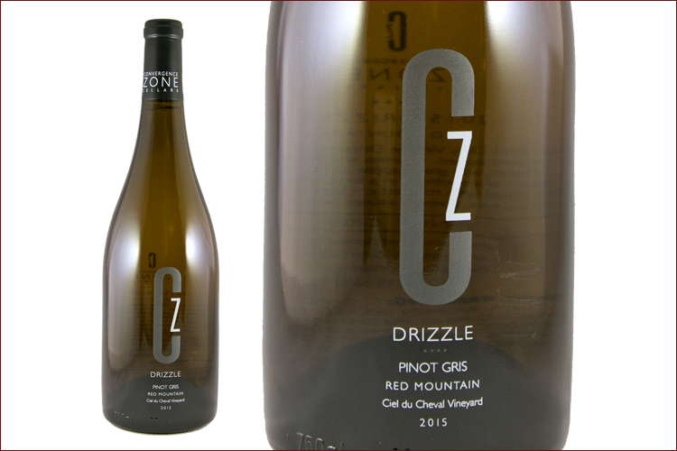 Convergence Zone Cellars 2015 Drizzle Pinot Gris wine bottle