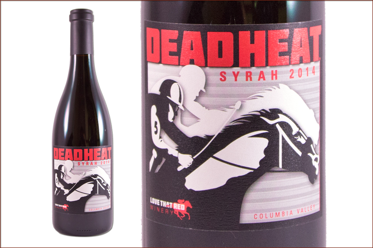 Love That Red Winery 2014 Dead Heat Syrah wine bottle