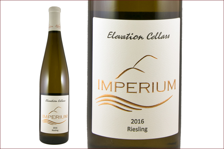 Elevation Cellars 2016 Imperium Riesling wine bottle