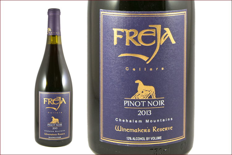 Freja Cellars 2013 Winemakers Reserve Pinot Noir wine bottle