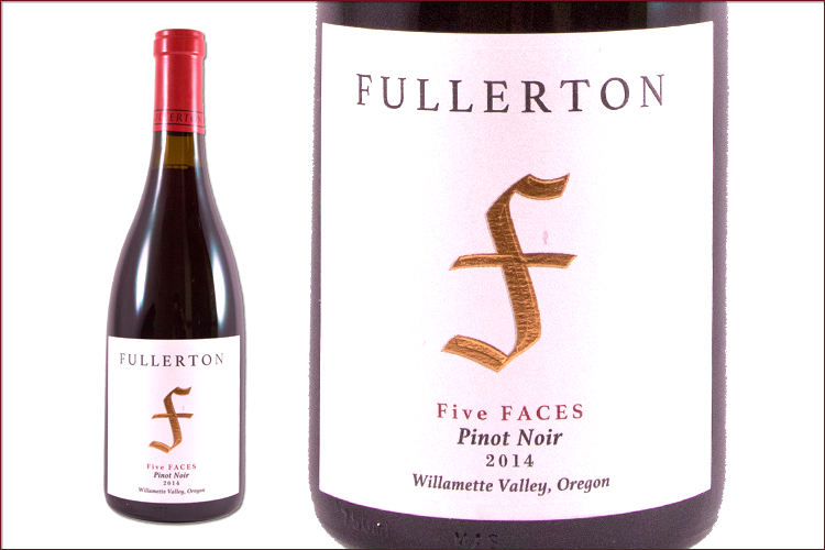 Fullerton Wines 2014 Five Faces Pinot Noir wine bottle
