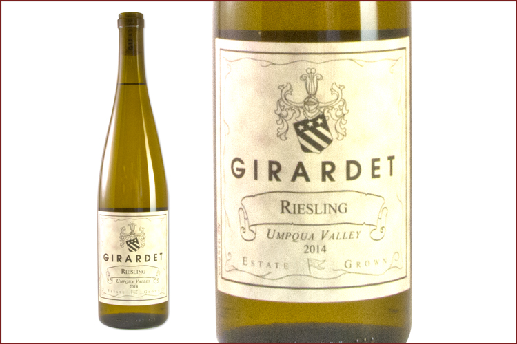Giradet 2014 Estate Grown Riesling wine bottle