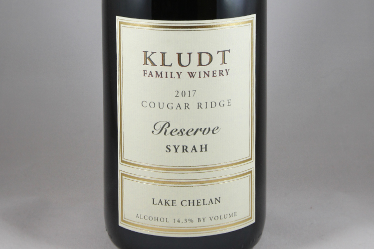 Kludt Family Winery 2017 Reserve Syrah Cougar Ridge