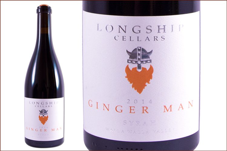 Longship Cellars 2014 Ginger Man Syrah wine bottle