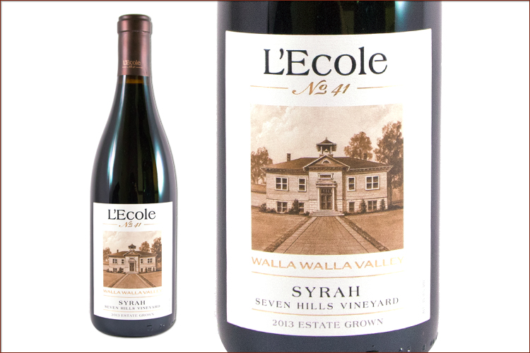 L�Ecole No. 41 2013 Seven Hills Vineyard Estate Syrah wine bottle