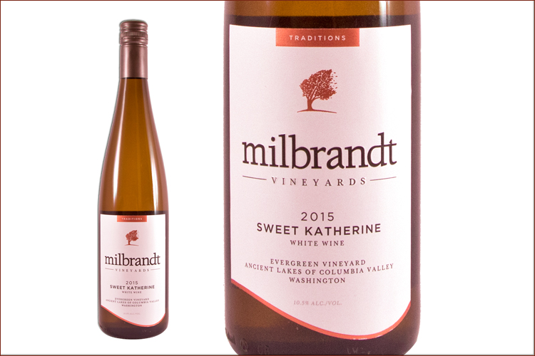 Milbrandt Vineyards 2015 Traditions Sweet Katherine Riesling wine bottle