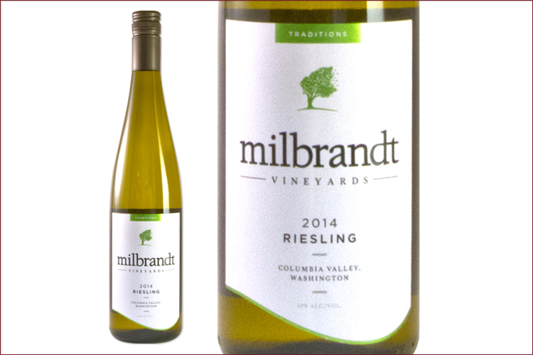 Milbrandt Vineyards 2014 Traditions Riesling wine bottle