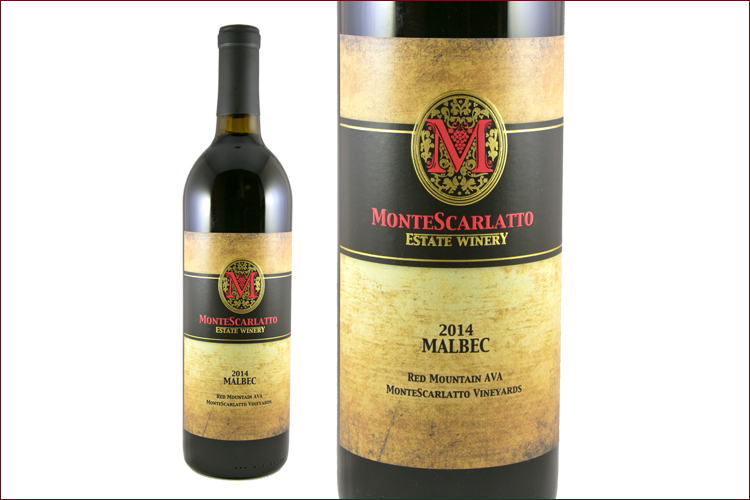 MonteScarlatto Estate 2014 Estate Malbec wine bottle