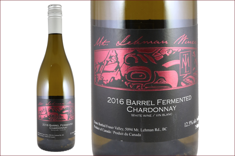 Mt. Lehman Winery 2016 Barrel Fermented Chardonnay
