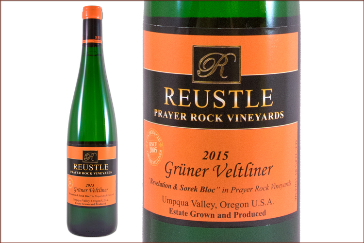 Reustle Prayer Rock Vineyards 2015 Gruner Veltliner wine bottle