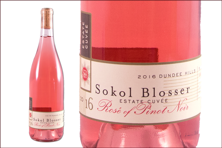 Sokol Blosser 2016 Estate Rose of Pinot Noir wine bottle