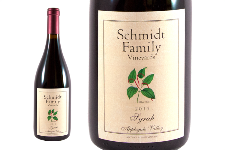 Schmidt Family Vineyards 2014 Syrah wine bottle