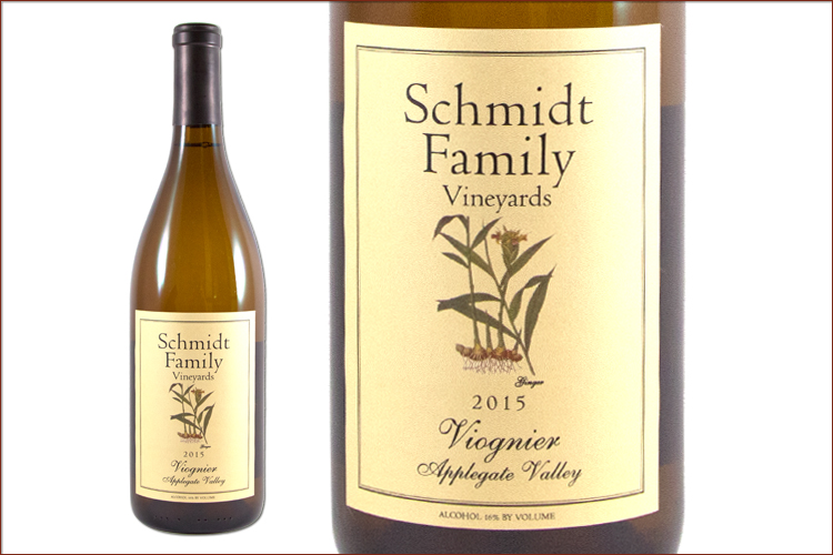 Schmidt Family Vineyards 2015 Viognier wine bottle