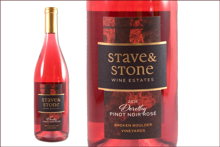 Stave & Stone Winery 2016 Dorothy Pinot Noir Rose wine bottle