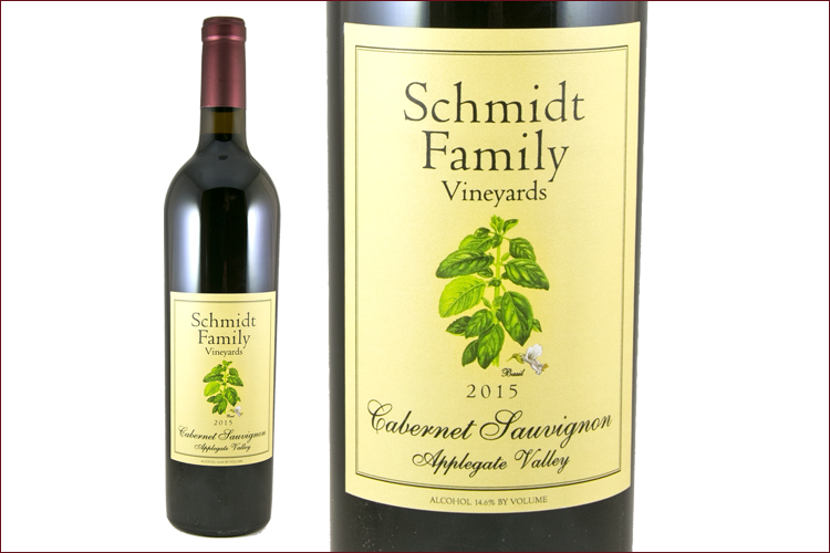 Schmidt Family Vineyards 2015 Cabernet Sauvignon wine bottle