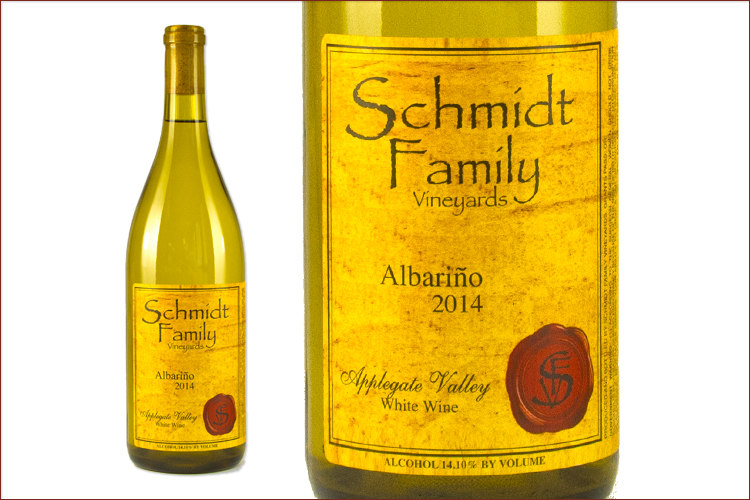 Schmidt Family Vineyards 2014 Albarino wine bottle