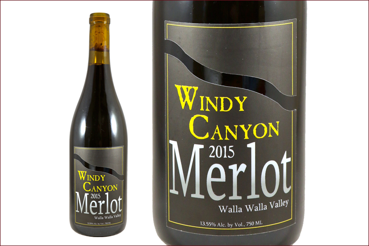 Weaver Family Winery 2015 Windy Canyon Merlot Wine Bottle