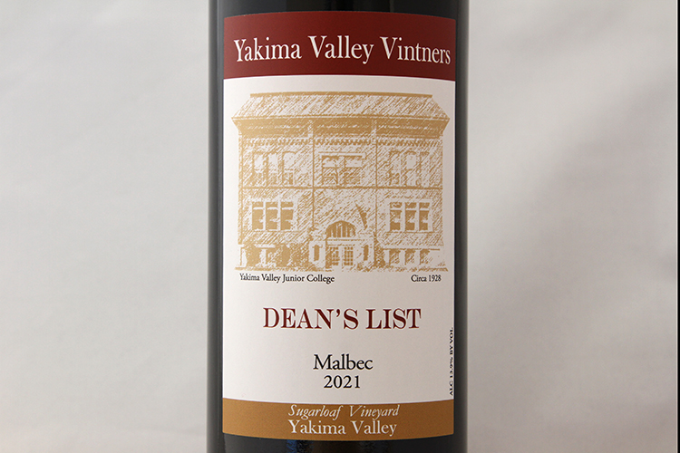 Yakima Valley Vintners 2021 Dean’s List Malbec
