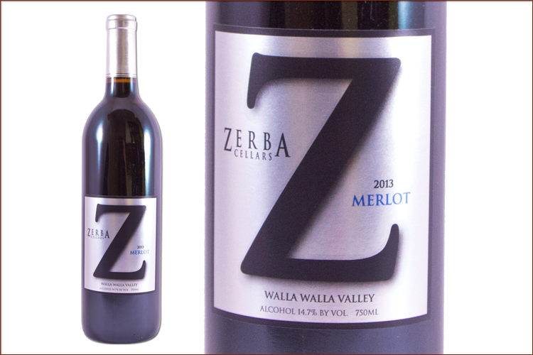 Zerba Cellars 2013 Merlot wine bottle