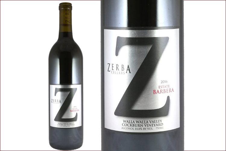 Zerba Cellars 2016 Estate Barbera bottle