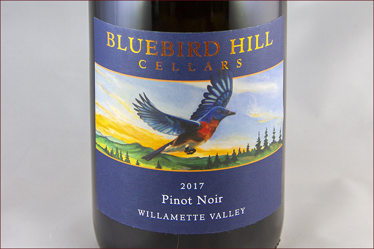 Bluebird Hill Cellars 2017 Pinot Noir bottle