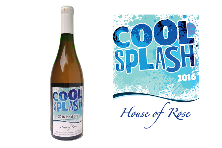 House of Rose Winery 2016 Cool Splash Pinot Gris wine bottle
