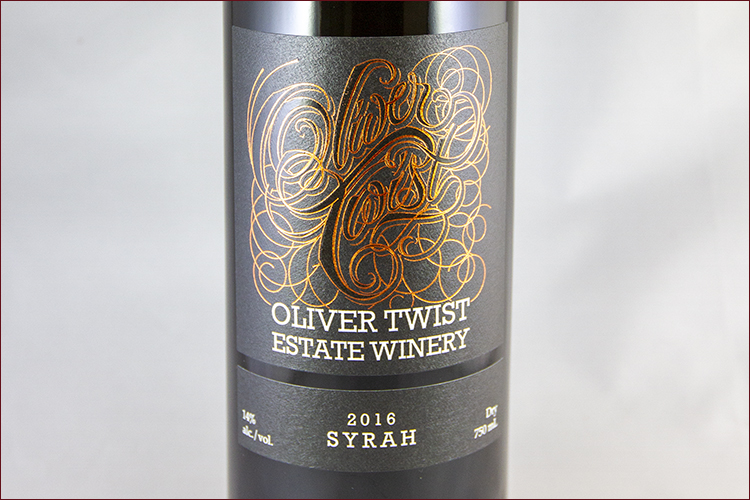 Oliver Twist Estate Winery 2016 Syrah