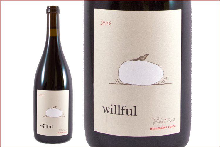 Willful Wine Co. 2014 Winemaker Cuvee Pinot Noir wine bottle